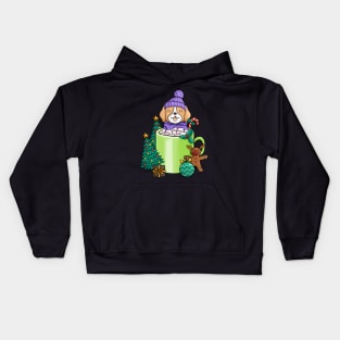 Cute and Lovely Animals with Christmas Vibes Kids Hoodie